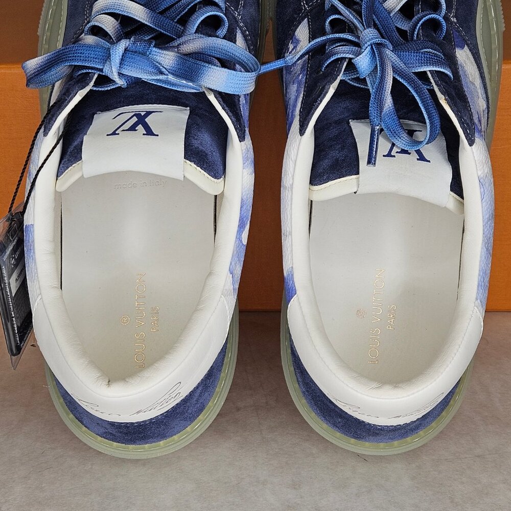 Louis Vuitton Low Top Ollie Watercolor Blue Sneakers Shoes with Box Size 9.5-10 - Picture 10 of 16